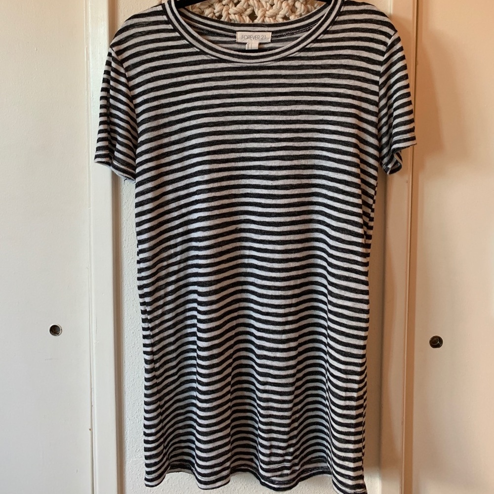 Striped T-shirt shift dress